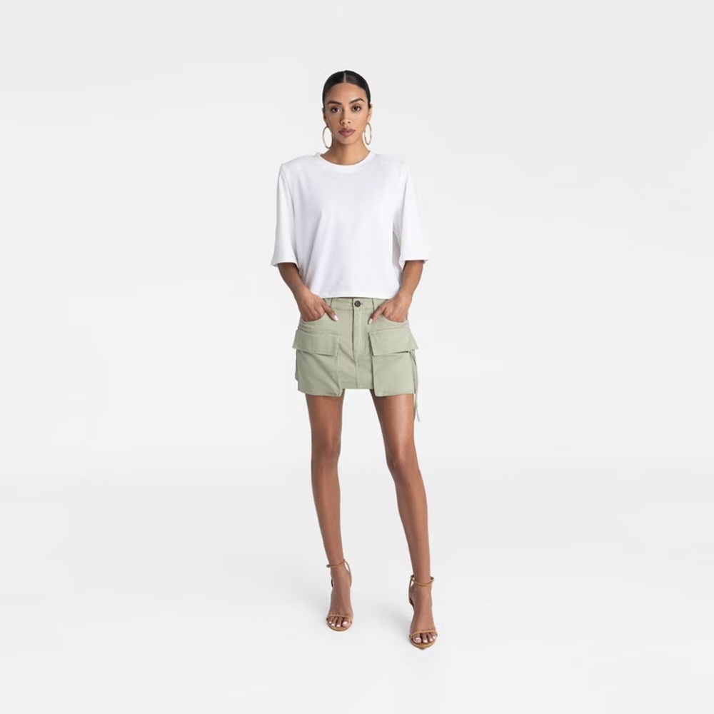 KBB by KAHLANA Women’s The Cargo Mini Skirt - Olive Green size 12